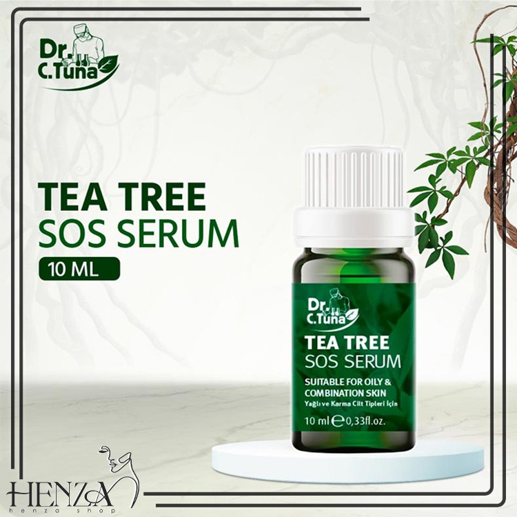 سرم ضدجوش درخت چایso s حاوی روغن درخت چای دکتر سی تونا فارماسی Farmasi Dr. C. Tuna Tea Tree Series SOS Serum 