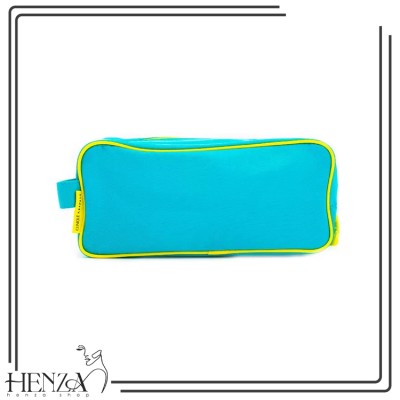کیف آرایش پارچه ای سبز آبی کلینیک